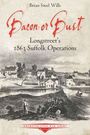 „Bacon or Bust. Longstreet’s 1863 Suffolk Operations.“ Historische Illustration einer Stadt mit Reitern im Vordergrund.