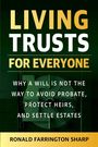 "Living Trusts For Everyone" von Ronald Farrington Sharp. Hintergrund zeigt einen Tresor.