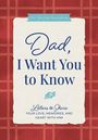 "Family Keepsake Journal. Dad, I Want You to Know. Letters to share your love, memories, and heart with him." Retro-Design.
