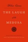 Text: „Hélène Cixous, THE LAUGH OF THE MEDUSA, Translated by Eric Prenowitz, With a New Introduction by Lucy Ives.”  
Roter Hintergrund.