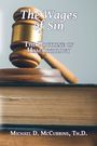 „The Wages of Sin: The Doctrine of Hamartiology“. Ein Richterhammer liegt auf zwei dicken Büchern.