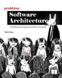 Text: "grokking Software Architecture: A friendly guide for programmers and other curious people. Matt Erman." Illustration: Tiere in einem Theater.