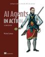 "AI Agents in Action, Second Edition" von Micheal Lanham. Illustration eines traditionell gekleideten Mannes mit Schwert.