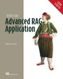 Text: "Build an Advanced RAG Application. Hamza Farooq. From Scratch." Illustration: Mann in traditioneller Kleidung.
