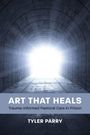"ART THAT HEALS" steht oben, darunter "Trauma-Informed Pastoral Care in Prison". Ein heller Tunnel wird dargestellt.