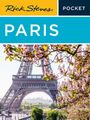 Text: "Rick Steves POCKET PARIS". Der Eiffelturm unter blühenden Zweigen an einem sonnigen Tag.