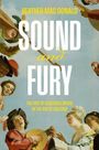 Text: "Heather Mac Donald - Sound and Fury: The Fate of Classical Music in the Age of Discord". 
Illustration barocker Musiker.