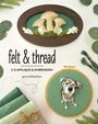 "felt & thread" und "3-D Appliqué & Embroidery" stehen im Mittelpunkt. Gezeigt werden Stickrahmen, Filz und Garn.