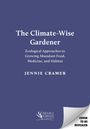Titel: The Climate-Wise Gardener. Autor: Jennie Cramer. Lila Hintergrund. Logo: Chelsea Green Publishing.