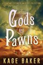 „Gods And Pawns“, „Kage Baker“. Sanduhr in Wüste, Blitze und Wolken. Fantastische Stimmung.