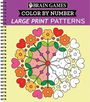 Publications International Ltd: Brain Games - Color by Number - Large Print: Patterns (Stress Free Coloring Book), Buch