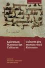 "Kairouan Manuscript Cultures | Cultures des manuscrits à Kairouan" steht auf rotem Hintergrund mit arabischer Kalligrafie oben.
