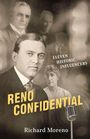 „ELEVEN HISTORIC INFLUENCERS. RENO CONFIDENTIAL. Richard Moreno.“ Retro-Stil, Mikrofon, Porträts von drei Personen.