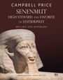 Buchtitel: "Senenmut" von Campbell Price. Abbildung einer antiken ägyptischen Skulptur eines Mannes mit einer Kopfbedeckung.