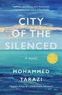 "City of the Silenced" von Mohammed Tarazi, übersetzt von Jonathan Wright. Blau-grüner Hintergrund, Malerei-Stil.