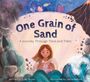 "One Grain of Sand: A Journey Through Time and Tides," zeigt ein Kind, umgeben von Natur, Meereswellen und einem Vulkan.