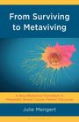 "From Surviving to Metaviving." Illustration: bunte Zellen auf blauem Hintergrund.