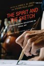 "The Spirit and The Sketch" steht in kräftigen Buchstaben. Eine Hand zeichnet mit einer Feder auf Papier im Vordergrund.