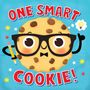 Text: "ONE SMART COOKIE!" Illustration: Ein Cookie mit Brille, Armen, Bleistift und einer Gedankenblase mit Glühbirne.