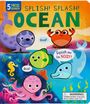 Bunte Illustration: Seehund, Krabbe, Fisch, Seepferdchen, Oktopus, Wal mit Sprechblasen: "Snap!", "Blub!", "I'm NOISY!"
