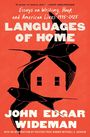 "LANGUAGES OF HOME" von John Edgar Wideman. Zwei stilisierte Vögel vor orangefarbenem Hintergrund mit einem Hausmotiv.