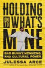 "**Holding on to What's Mine: Bad Bunny, Winning, and Cultural Power**. Julissa Arce." Schwarzer Text auf gelbem Hintergrund.