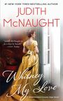 #1 New York Times Bestseller. Judith McNaught: Whitney, My Love. Eine Frau in einem gelben Kleid steht vor einem Fenster.