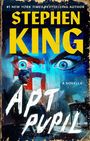 Titel: "Apt Pupil" von Stephen King. Illustration: Gesicht mit blauen Augen; silhouette eines sitzenden Mannes im Vordergrund.