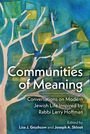: Communities of Meaning: Conversations on Modern Jewish Life Inspired by Rabbi Larry Hoffman, Buch