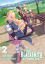„My Quiet Blacksmith Life in Another World“; Band 2, von Tamamaru, Illustrator Kinta. Anime-Charaktere in Landschaft.