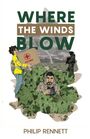 "WHERE THE WINDS BLOW" steht oben; darunter eine Frau mit einer Kiste, ein Mann in Tarnkleidung und ein Soldat.