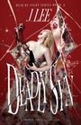 Texte: Heir of Night Series Book 1, J. Lee, Deadly Sin, A Monster Among the Hunters. Illustration einer schreienden Frau vor rotem Hintergrund.