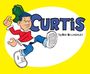 Text: CURTIS by Ray Billingsley. Illustration: Junge mit grüner Mütze tanzt fröhlich, gelber Hintergrund.