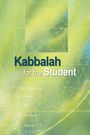 Text: "Kabbalah for the Student." Hintergrund aus gelb-blauem Muster mit schematischen Diagrammen und Verbindungen.