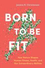 "Born to Be Fit", Autor: Jessica R. Christensen. Grüner Punktwirbel auf rotem Hintergrund.
