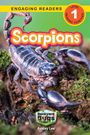 "Scorpions" in großer Schrift, darüber "Engaging Readers" und "Level 1". Darunter ein Skorpion auf Erde und Moos.