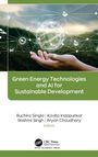 "Green Energy Technologies and AI for Sustainable Development" steht über einer Hand mit technologischen Symbolen.