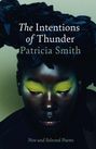 „The Intentions of Thunder“ von Patricia Smith. Eine Person mit gelbem Lidschatten und dunklem Kopfschmuck.