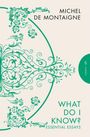 Michel De Montaigne: What Do I Know?, Buch