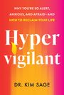 "Hyper vigilant" von Dr. Kim Sage. Farbverlauf von Rot zu Pink im Hintergrund.