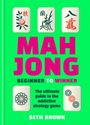"MAH JONG BEGINNER TO WINNER" in pink und weiß, mit Mah-Jongg-Steinen und dem Namen "SETH BROWN". Hintergrund grün.