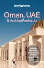 "Oman, UAE & Arabian Peninsula" steht groß auf blauem Hintergrund. Unten eine große Moschee mit Kuppel.