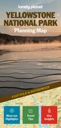 Yellowstone National Park Planning Map. Easy-fold & waterproof. Tipps und Highlights. Landschaft mit heißen Quellen.