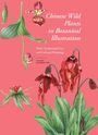 "Chinese Wild Plants in Botanical Illustration" zeigt detailreiche Zeichnungen von Pflanzen auf rosa Hintergrund.