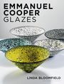 "EMMANUEL COOPER GLAZES" oben und "LINDA BLOOMFIELD HERBERT PRESS" unten. Fünf bunte Schalen mit getupfter Oberfläche.