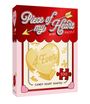 „Piece of my Heart“, „4 Ever“, „100“, „Candy Heart Shaped“. Eine herzförmige Puzzle-Schachtel in Rot und Rosa.