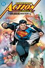 "SUPERMAN ACTION COMICS BY DAN JURGENS OMNIBUS VOLUME 2". Superman enthüllt sein Kostüm mit entschlossenem Ausdruck.