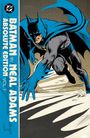 "BATMAN BY NEAL ADAMS ABSOLUTE EDITION VOL. 1" auf blauem Hintergrund. Illustration von Batman in dynamischer Pose.