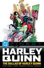 Texte: Welcome to Metropolis, Harley Quinn, The Ballad of Harley Quinn. Illustration von zwei Frauen auf einem Motorrad.
