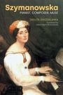 "Szymanowska: Pianist, Composer, Muse" und "Danuta Gwizdalanka" steht auf einem Gemälde. Eine Frau am Klavier.